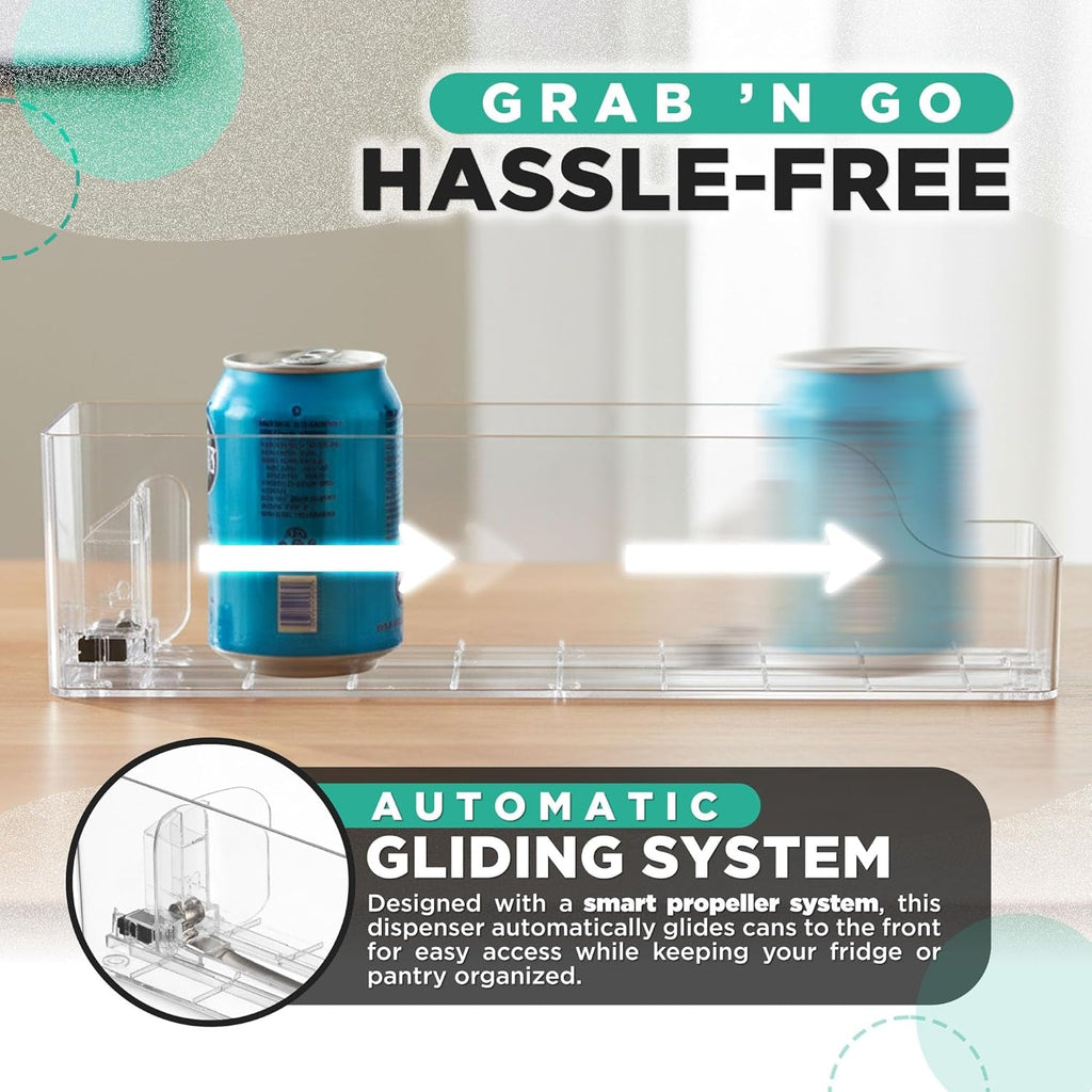 Beverage can dispenser dimensions and can capacity illustration