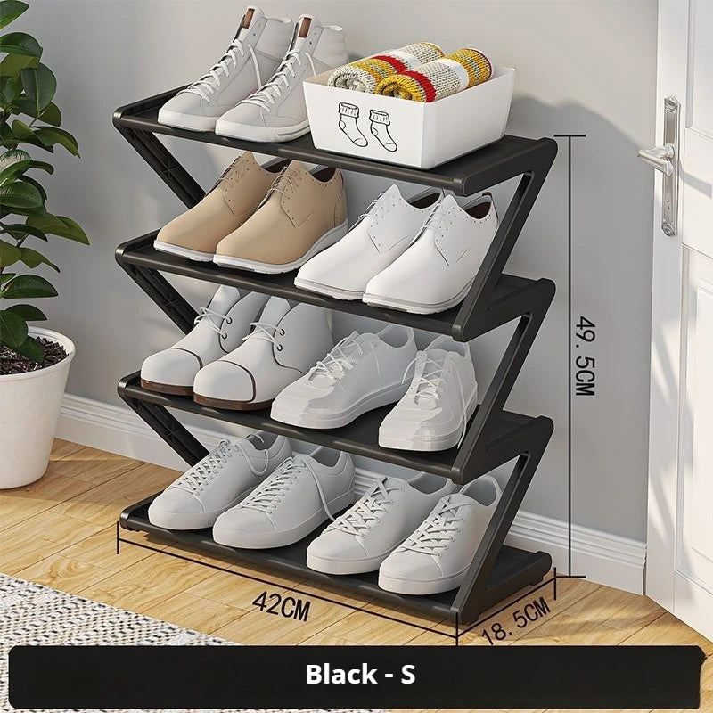 Z-Shaped Multi-Layer Shoe Rack Home Door Dormitory Shoe Cabinet Dust-Proof Storage Indoor Storage Shoe Hanger Simple Assembly