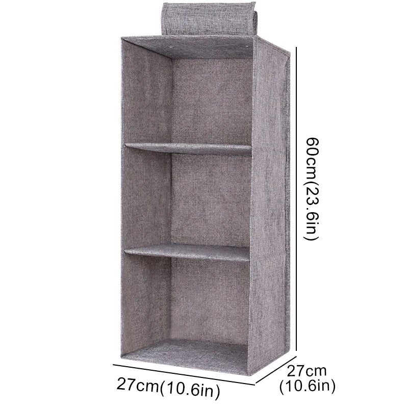 1/3/4/5Layer Storage Hanging Bag, Multifunctional Clothing Organizing Bag, Foldable Closet Clothes Sorting Bag Storage Pouch