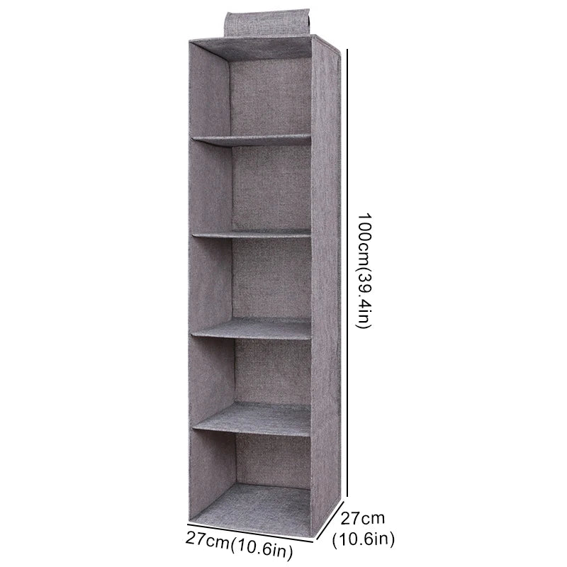 1/3/4/5Layer Storage Hanging Bag, Multifunctional Clothing Organizing Bag, Foldable Closet Clothes Sorting Bag Storage Pouch
