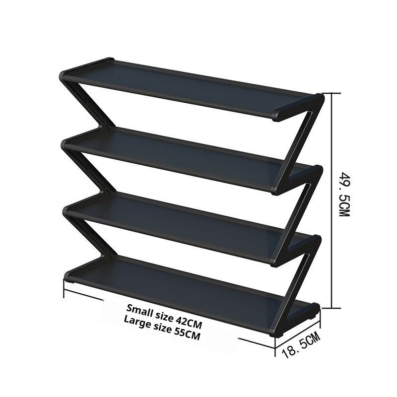 Z-Shaped Multi-Layer Shoe Rack Home Door Dormitory Shoe Cabinet Dust-Proof Storage Indoor Storage Shoe Hanger Simple Assembly