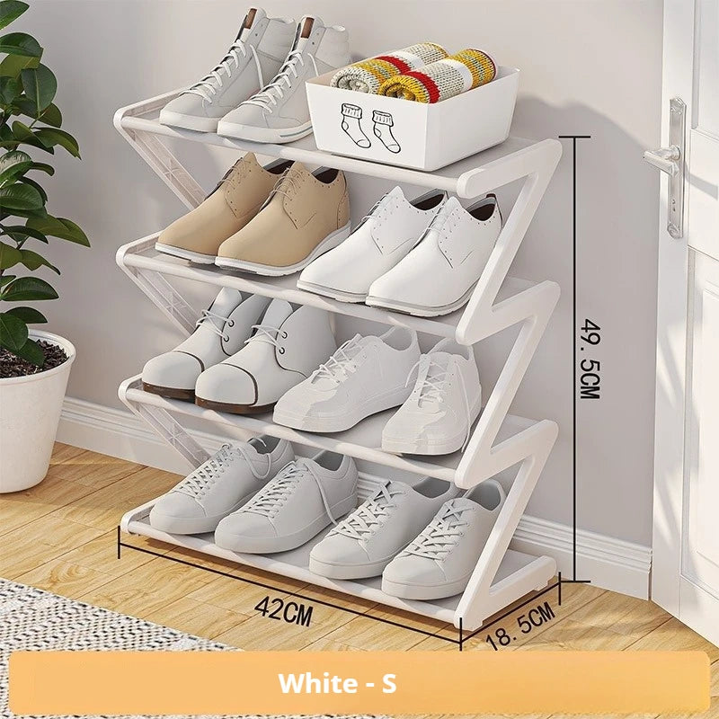 Z-Shaped Multi-Layer Shoe Rack Home Door Dormitory Shoe Cabinet Dust-Proof Storage Indoor Storage Shoe Hanger Simple Assembly