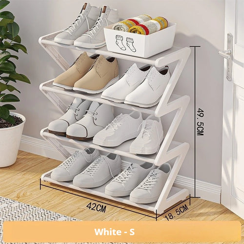 Z-Shaped Multi-Layer Shoe Rack Home Door Dormitory Shoe Cabinet Dust-Proof Storage Indoor Storage Shoe Hanger Simple Assembly